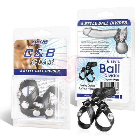 Кожаный разделитель мошонки 8 Style Ball Divider фото 2