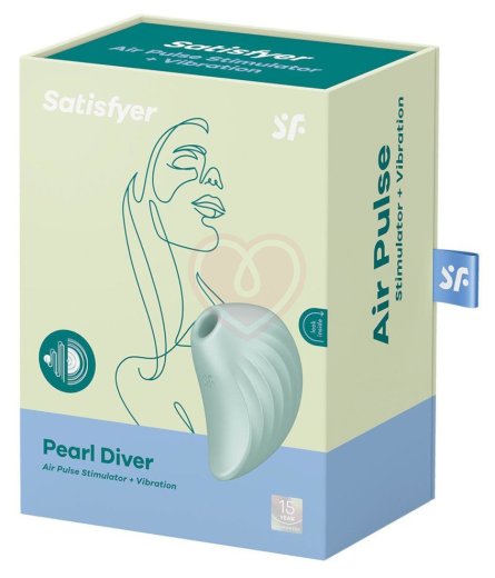 Вакуумный вибростимулятор Satisfyer Pearl Diver мятный фото 6