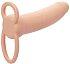 Насадка для двойного проникновения с вибрацией Thick Dual Penetrator телесная фото 5