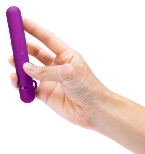 Силиконовый мини-вибратор с насадкой Le Wand Baton фиолетовый фото 3