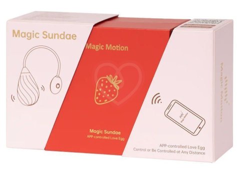 Виброяйцо с управлением от приложения Magic Sundae розовое фото 2