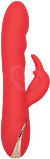 Мягкий вибратор-кролик с нагревом Signature Heated Ultra-Soft Rabbit красный фото 3