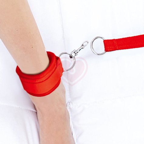 Набор для фиксации на кровати Lux Fetish Bed Spreader красный фото 5