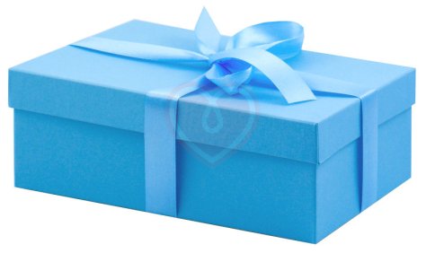 Подарочная коробка 23х15 см нежно-голубая фото 1