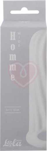 Насадка для увеличения диаметра с двусторонним рельефом Homme Wide для 11-15 см белая фото 2
