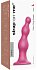 Рельефный фаллоимитатор Strap-On-Me Dildo Plug Beads размер L 14,8 см розовый фото 3