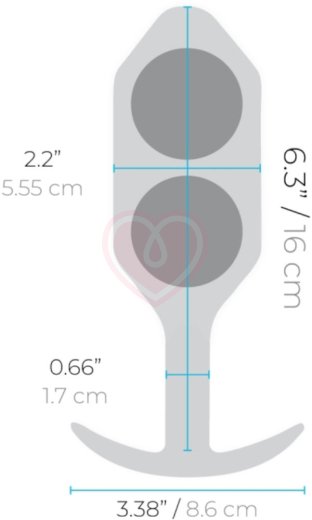 Утяжелённая анальная пробка для ношения b-Vibe Snug Plug 6 большая красная фото 7