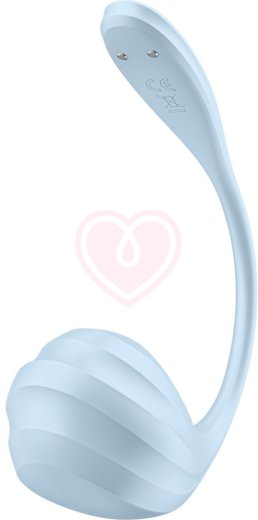 Виброяйцо Satisfyer Smooth Petal с управлением со смартфона голубое фото 4