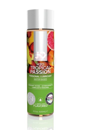 Съедобный лубрикант System JO H2O Flavored Tropical Passion с ароматом Тропические фрукты 120 мл фото 1