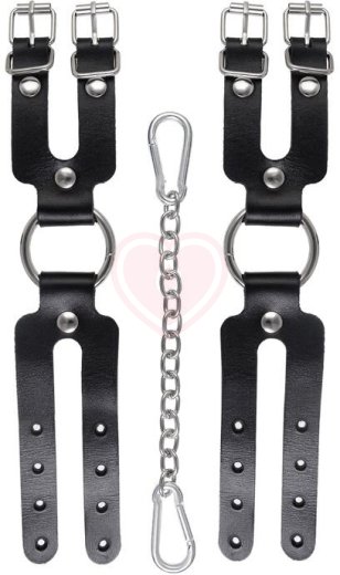 Наручники-браслеты из двух ремней Pecado BDSM черные фото 4