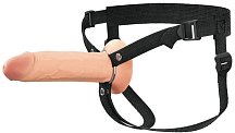 Фаллопротез Hollow Silicone Strap-On 20 см телесный