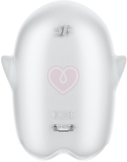 Вакуумый вибростимулятор клитора Satisfyer Glowing Ghost светящийся в темноте белый фото 6