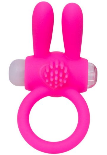 Виброкольцо с клиторальным стимулятором ToyFa A-Toys розовое фото 1