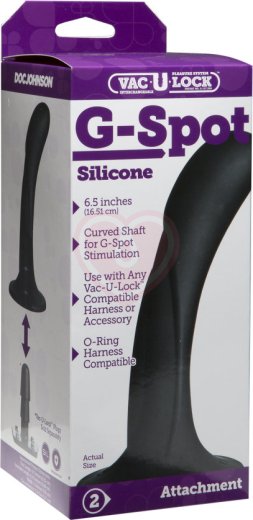Насадка для страпона Vac-U-Lock G-Spot чёрная фото 2