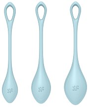 Набор из 3 вагинальных шариков Satisfyer Yoni Power 2 голубой