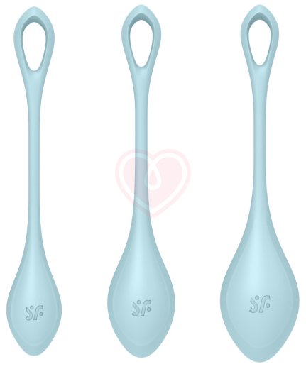 Набор из 3 вагинальных шариков Satisfyer Yoni Power 2 голубой фото 1