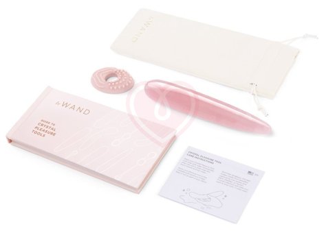 Тонкий фаллоимитатор Le Wand Crystal Slim Wand розовый кварц фото 4