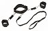 Ошейник с поводком и съемными наручниками Bondage Collections Collar And Wristbands Plus Size черный фото 2