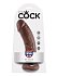 Фаллоимитатор на присоске King Cock 20 см коричневый фото 4