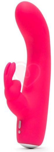Небольшой вибратор с клиторальным стимулятором Happy Rabbit розовый фото 1