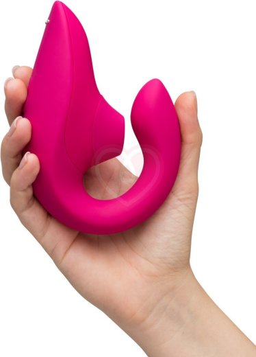 Вибратор для зоны G c бесконтактной стимуляцией клитора Womanizer Blend малиновый фото 6