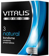 Классические презервативы Vitalis Premium Natural 3 шт