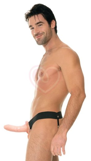 Реалистичный фаллопротез Pipedream Hollow Strap-on 15 см телесный фото 1