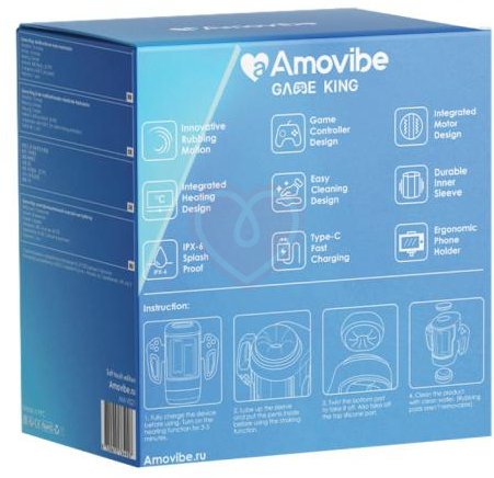 Робот-мастурбатор с нагревом Amovibe Game King фото 2