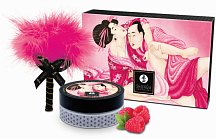 Массажная пудра с перышком Shunga Kissable Massage Powder Малиновое чувство