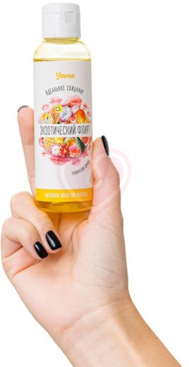 Съедобное массажное масло Yovee Экзотический флирт со вкусом тропических фруктов 125 мл фото 2
