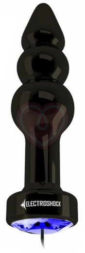 Анальная пробка с электростимуляцией Shots Butt Plug Ribbed фото 1