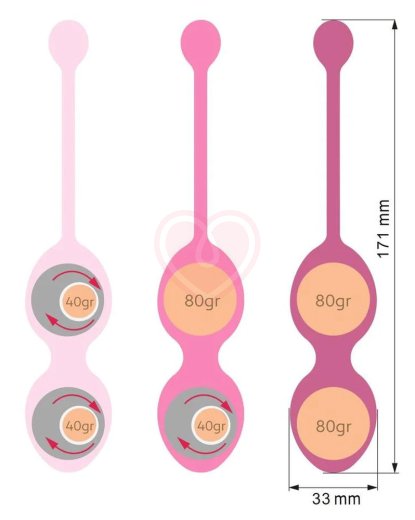 Набор из 3 вагинальных шариков FemmeFit Advanced Pelvic Muscle Training Set фото 2