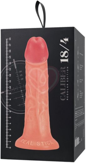 Реалистичный фаллоимитатор на присоске RealStick Caliber 18-4 телесный фото 6