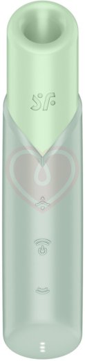 Вакуумно-волновой клиторальный стимулятор помада Satisfyer Naughty Kiss зелёный фото 1