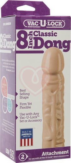 Насадка к трусикам Vac-U-Lock Classic Dong 20 см телесная фото 3