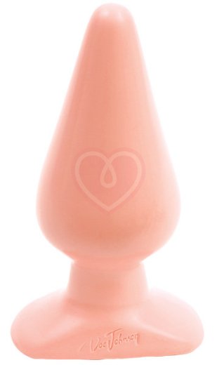 Пробка анальная большая Butt Plugs Smooth Classic Large телесная фото 1