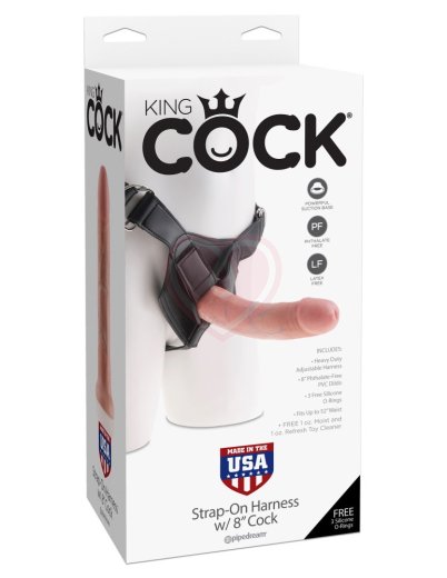 Страпон с реалистичной насадкой Strap-on Harness Cock 20 см фото 4