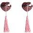 Пэстисы Burlesque Gipsy сердечки из пайеток с длинными кисточками розовые фото 1