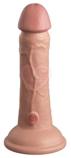 Реалистичный фаллоимитатор King Cock Ellite Dual Density 15 см телесный фото 2