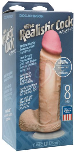 Реалистичный фаллоимитатор с присоской и Vac-U-Lock Ultra Realistic Cock 18 см телесный фото 2