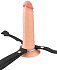 Фаллопротез Hollow Silicone Strap-On 18 см телесный фото 5