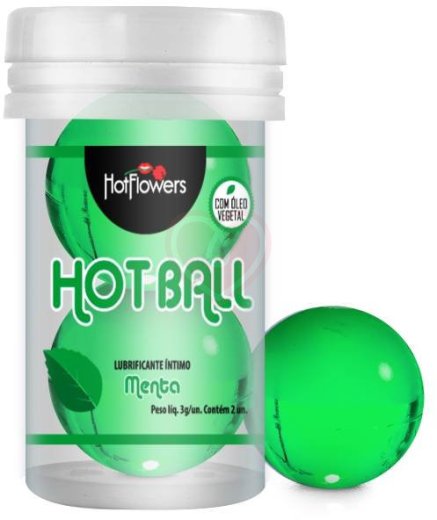 Масляный лубрикант в шариках Hot Ball Aromatic Мята фото 1