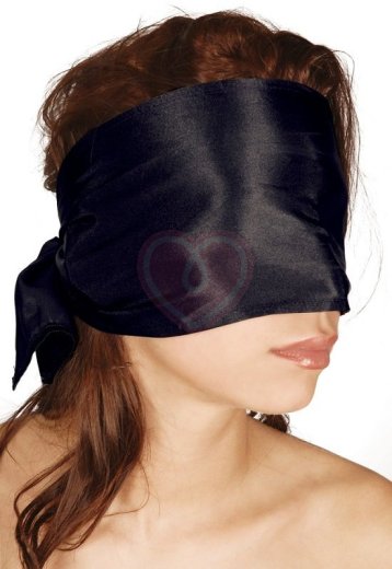Широкая повязка-шарф на глаза Bad Kitty Bondage Scarf черная фото 1