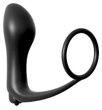 Анальная вибро-пробка с эрекционным кольцом Ass-Gasm Cockring Vibrating Plug
