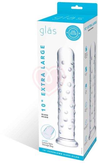 Стеклянный фаллоимитатор с пупырышками Glas Extra Large фото 6