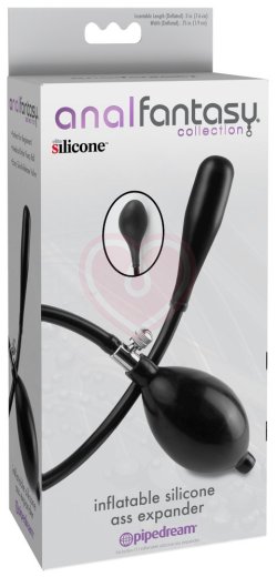 Анальный стимулятор расширитель Pipedream Inflatable Silicone Ass Blaster чёрный фото 3