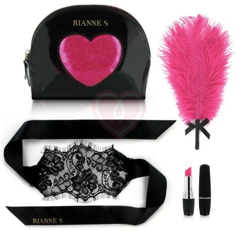 Набор романтичных мини-игрушек Rianne S Kit d'Amour с чёрной сумочкой фото 1