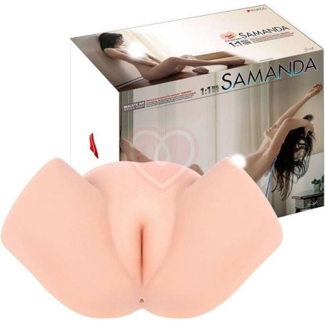 Мастурбатор с вагиной и анусом Kokos 3D Samanda с двойным слоем фото 2