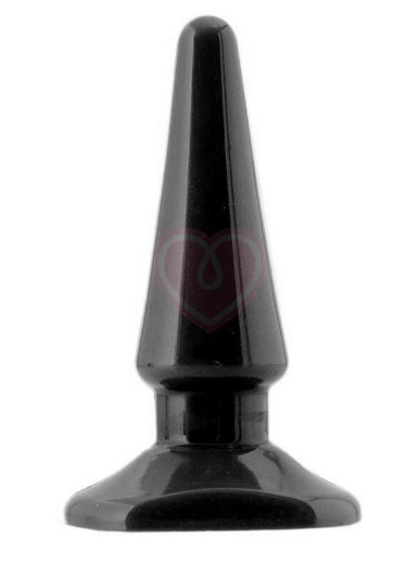 Твёрдая анальная пробка Toyfa Black&Red 10 см чёрная фото 1