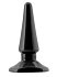 Твёрдая анальная пробка Toyfa Black&Red 10 см чёрная фото 1